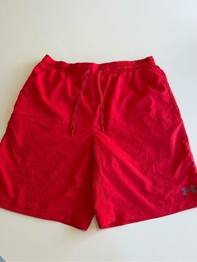 Under Armour Red and Gray Performance Shorts